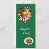 SPAGHETTI PARTY DANCE, ITALIENISCHE KÜCHE UND TOMA EINLADUNG (Vorderseite)