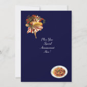 SPAGHETTI PARTY DANCE, ITALIENISCHE KÜCHE UND TOMA EINLADUNG (Rückseite)