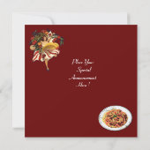 SPAGHETTI PARTY DANCE, ITALIENISCHE KÜCHE UND TOMA EINLADUNG (Rückseite)