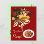SPAGHETTI PARTY DANCE, ITALIENISCHE KÜCHE UND TOMA POSTKARTE (Vorne/Hinten)