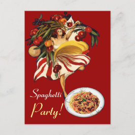SPAGHETTI PARTY DANCE, ITALIENISCHE KÜCHE UND TOMA POSTKARTE
