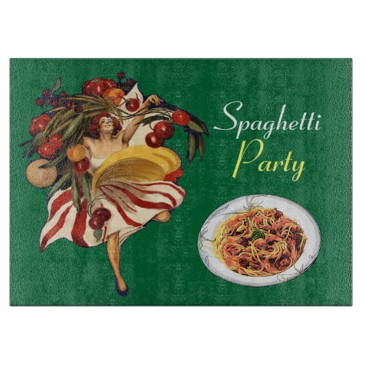 SPAGHETTI PARTY DANCE, ITALIENISCHE KÜCHE UND TOMA SCHNEIDEBRETT (Vorderseite)
