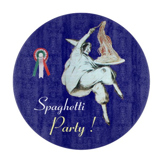 SPAGHETTI PARTY ITALIEN KÜCHE, RESTAURANT Blue Schneidebrett (Vorderseite)