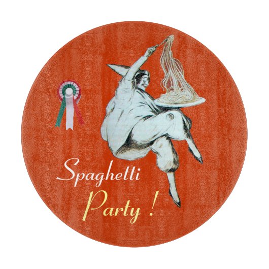 SPAGHETTI PARTY ITALIEN KÜCHE, RESTAURANT Orange Schneidebrett (Vorderseite)