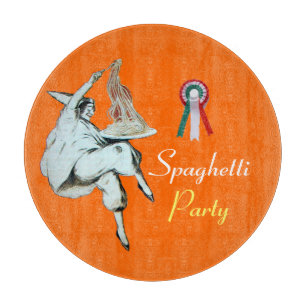 SPAGHETTI PARTY ITALIEN KÜCHE, RESTAURANT, Orange Schneidebrett