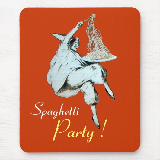 SPAGHETTI PARTY ITALIEN KÜCHE, RESTAURANT rot Mousepad (Vorne)