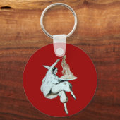 SPAGHETTI PARTY ITALIEN KÜCHE, RESTAURANT rot Schlüsselanhänger (Rückseite)