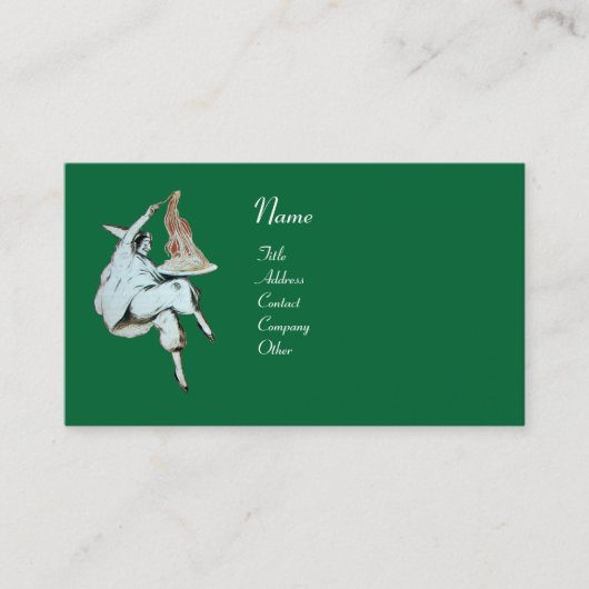 SPAGHETTI PARTY ITALIEN KÜCHE, RESTAURANT rot Visitenkarte (Vorderseite)