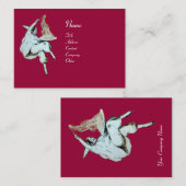 SPAGHETTI PARTY ITALIEN KÜCHE, RESTAURANT rot Visitenkarte (Vorne/Hinten)