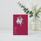 SPAGHETTI PARTY ITALIEN KÜCHE, RESTAURANT rot Visitenkarte (Stehend Vorderseite)