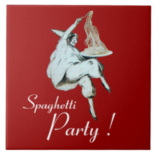 SPAGHETTI PARTY, ITALIENISCHE KÜCHE Abendessen Ein Fliese