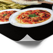 SPAGHETTI PARTY, Italienische Küche, Koch, Pulcine Poster (Ecke)
