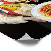 SPAGHETTI PARTY, Italienische Küche, Koch, Pulcine Poster (Ecke)