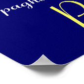 SPAGHETTI PARTY, ITALIENISCHE KÜCHE, lila Poster (Ecke)