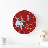 SPAGHETTI PARTY ITALIENISCHE KÜCHE, RESTAURANT GROßE WANDUHR (Zuhause)