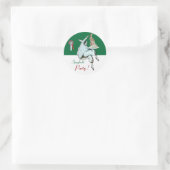 SPAGHETTI PARTY ITALIENISCHE KÜCHE, RESTAURANT grü Runder Aufkleber (Tasche)