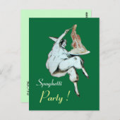 SPAGHETTI PARTY ITALIENISCHE KÜCHE, RESTAURANT POSTKARTE (Vorne/Hinten)