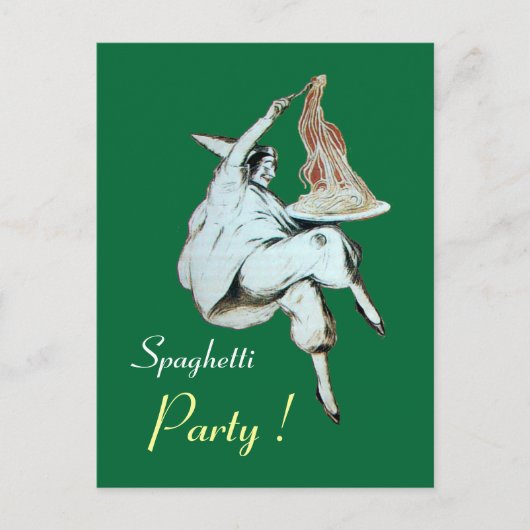 SPAGHETTI PARTY ITALIENISCHE KÜCHE, RESTAURANT POSTKARTE (Vorderseite)