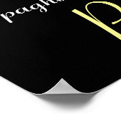 SPAGHETTI PARTY, ITALIENISCHE KÜCHE, rot Schwarz-w Poster (Ecke)