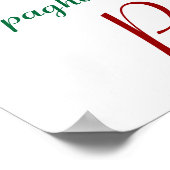 SPAGHETTI PARTY, ITALIENISCHE KÜCHE, rot-weiß Poster (Ecke)