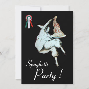 SPAGHETTI PARTY, ITALIENISCHE KÜCHE Rotes Abendess Einladung