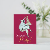 SPAGHETTI PARTY, ITALIENISCHE KÜCHE Rotes Abendess Einladung (Stehend Vorderseite)