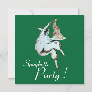 SPAGHETTI PARTY, ITALIENISCHES KÜCHE Rotes grünes Einladung