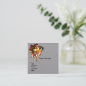 SPAGHETTI PARTY TALIAN KITCHEN TOMATOES Grau Quadratische Visitenkarte (Stehend Vorderseite)