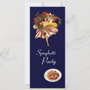 SPAGHETTI-PARTY-TANZ, ITALIENISCHE KÜCHE UND TOMAT EINLADUNG