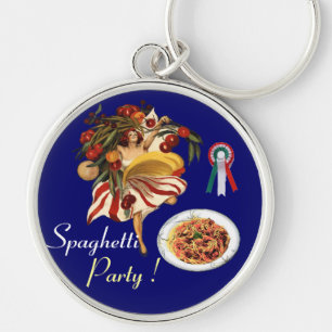 SPAGHETTI-PARTY-TANZ, ITALIENISCHE KÜCHE UND TOMAT SCHLÜSSELANHÄNGER