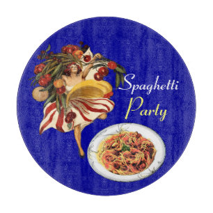 SPAGHETTI-PARTY-TANZ, ITALIENISCHE KÜCHE UND TOMAT SCHNEIDEBRETT