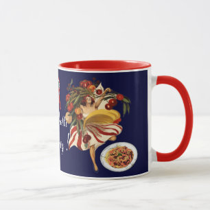 SPAGHETTI-PARTY-TANZ, ITALIENISCHE KÜCHE UND TOMAT TASSE