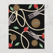 Spaghetti Pasta Italienisches Abendessen Utensitie Flyer (Hinten)