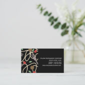 Spaghetti Pasta Italienisches Abendessen Utensitie Visitenkarte (Stehend Vorderseite)