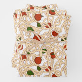 Spaghetti Pasta Italienisches Essen mit Tomate Geschenkpapier Set (Beispiel)