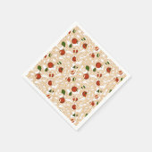 Spaghetti Pasta Italienisches Essen mit Tomate Serviette (Ecke)