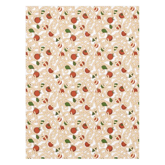 Spaghetti Pasta Italienisches Essen mit Tomate Tischdecke (Vorderseite)