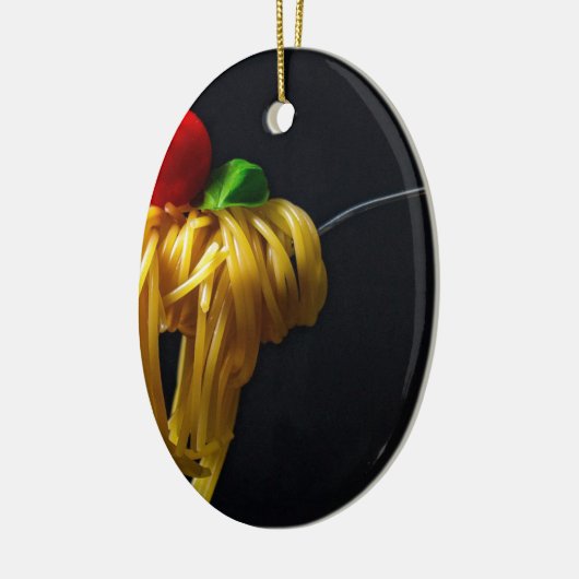 Spaghetti Pasta Keramik Ornament (Links)