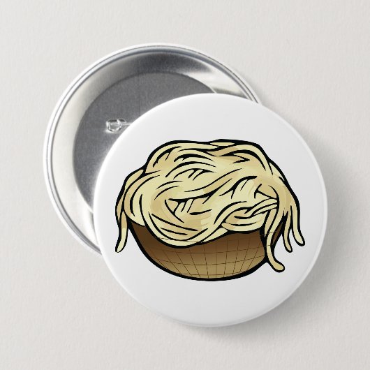 Spaghetti Pasta Noodle Food Button (Vorne & Hinten)