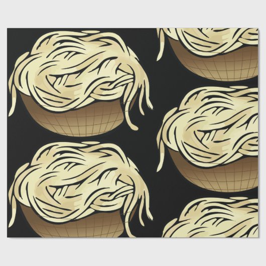 Spaghetti Pasta Noodle Food Geschenkpapier (Flach)