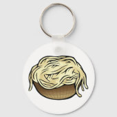 Spaghetti Pasta Noodle Food Schlüsselanhänger (Rückseite)