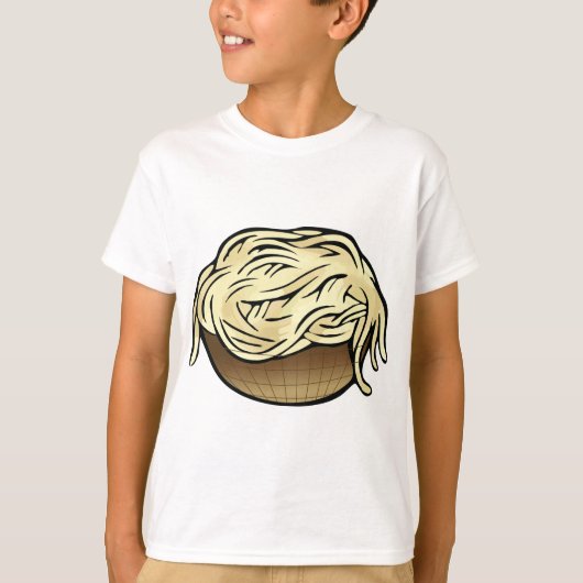 Spaghetti Pasta Noodle Food T-Shirt (Vorderseite)