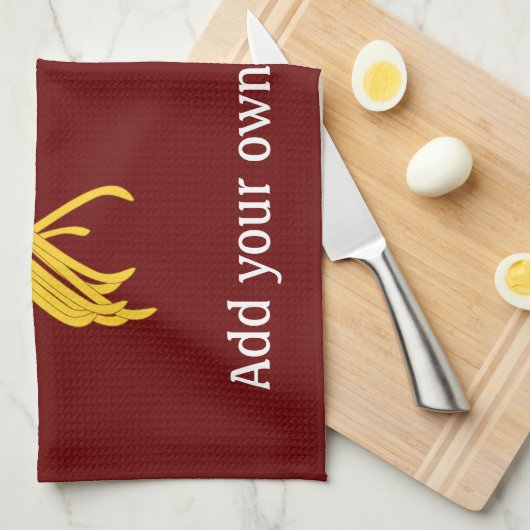 Spaghetti Pasta über Fork Design Handtuch (Viertel Falte)