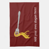 Spaghetti Pasta über Fork Design Handtuch (Vertikal)