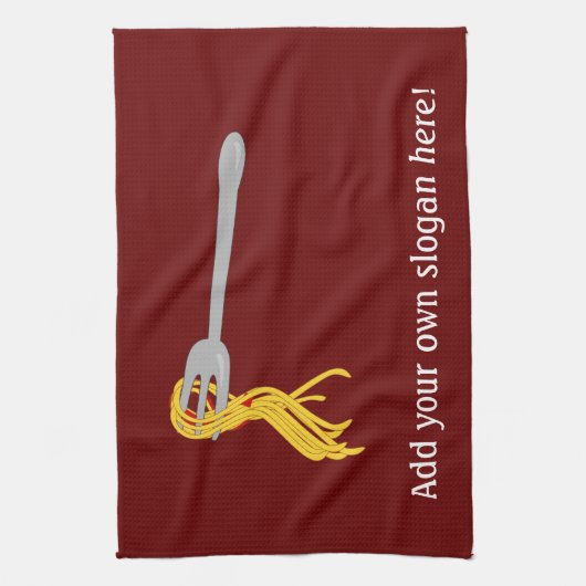 Spaghetti Pasta über Fork Design Handtuch (Vertikal)