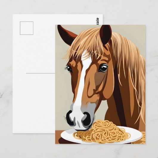 Spaghetti Postkarte (Vorne/Hinten)