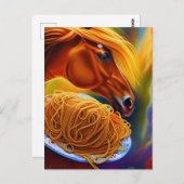 Spaghetti Postkarte (Vorne/Hinten)