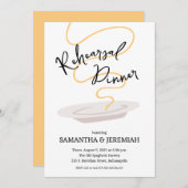 Spaghetti Probe Dinner Einladung (Vorne/Hinten)