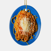 Spaghetti Pun Christmas Keramik Ornament (Rechts)