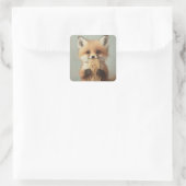 Spaghetti Quadratischer Aufkleber (Tasche)